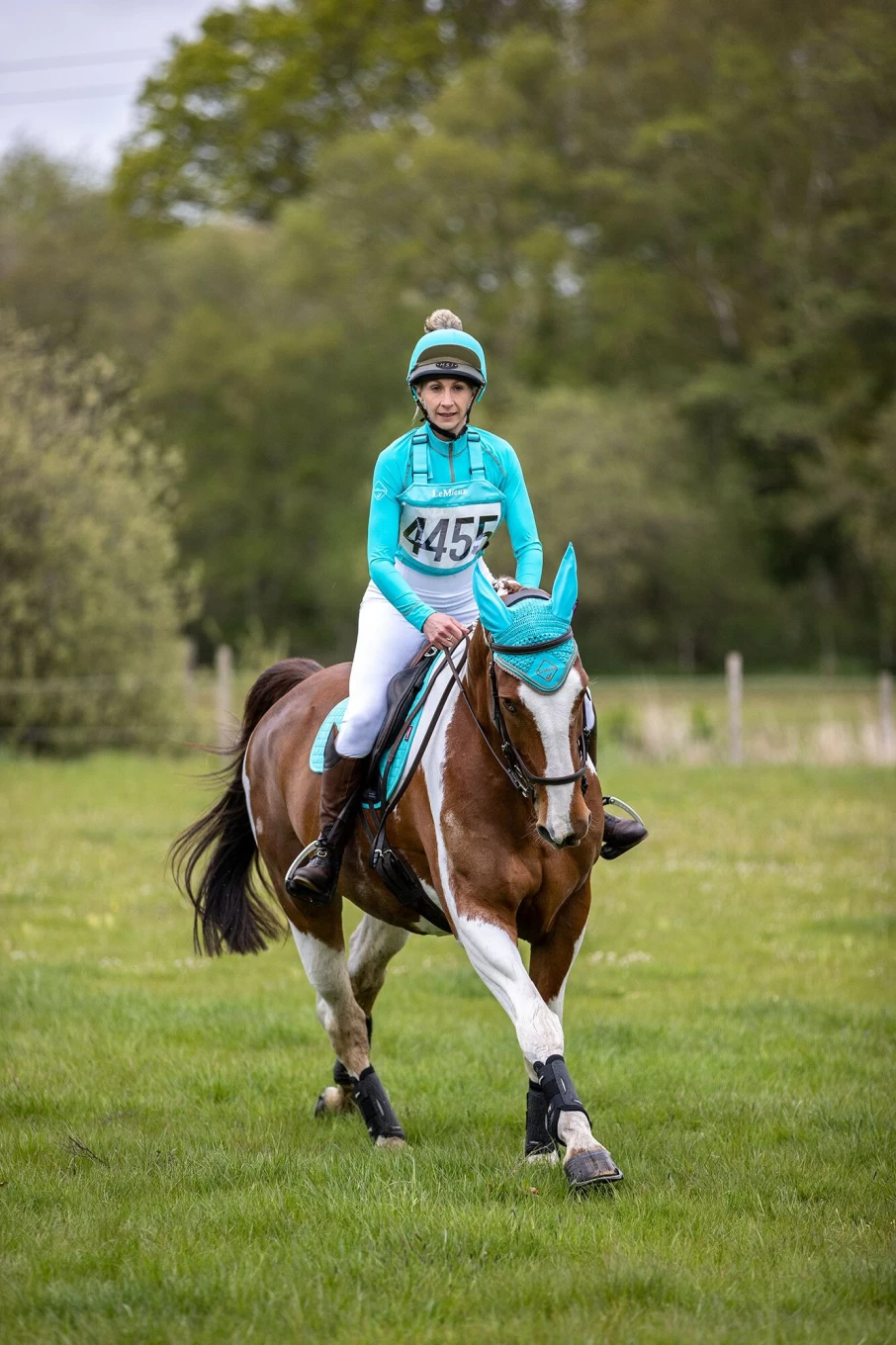 LeMieux Azure One Size Eventing Bib - Breathable & Adjustable Horse Riding Bib for Competitions