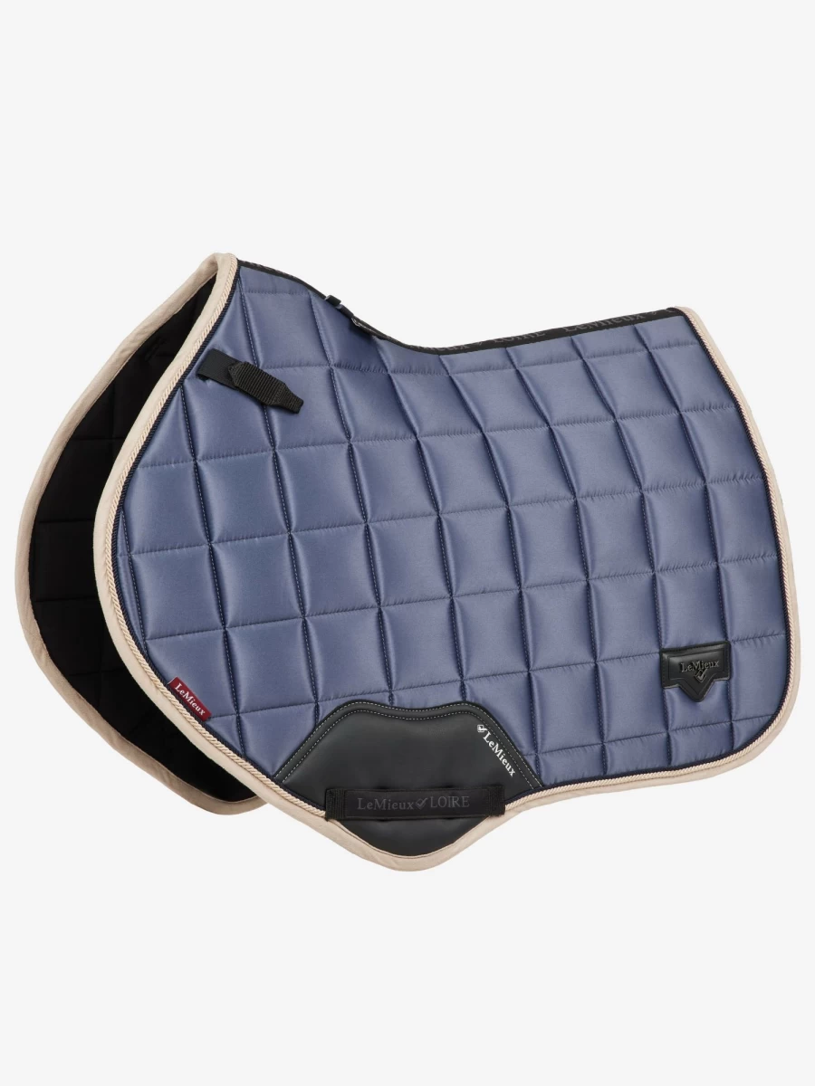 LeMieux Loire Classic Close Contact Square Saddle Pad in Jay Blue for Equestrian Riding