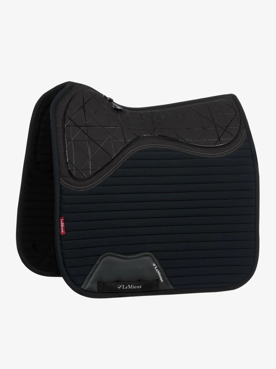 LeMieux Soft Shell Anti-Slip Dressage Saddle Pad Square Black Equestrian Riding