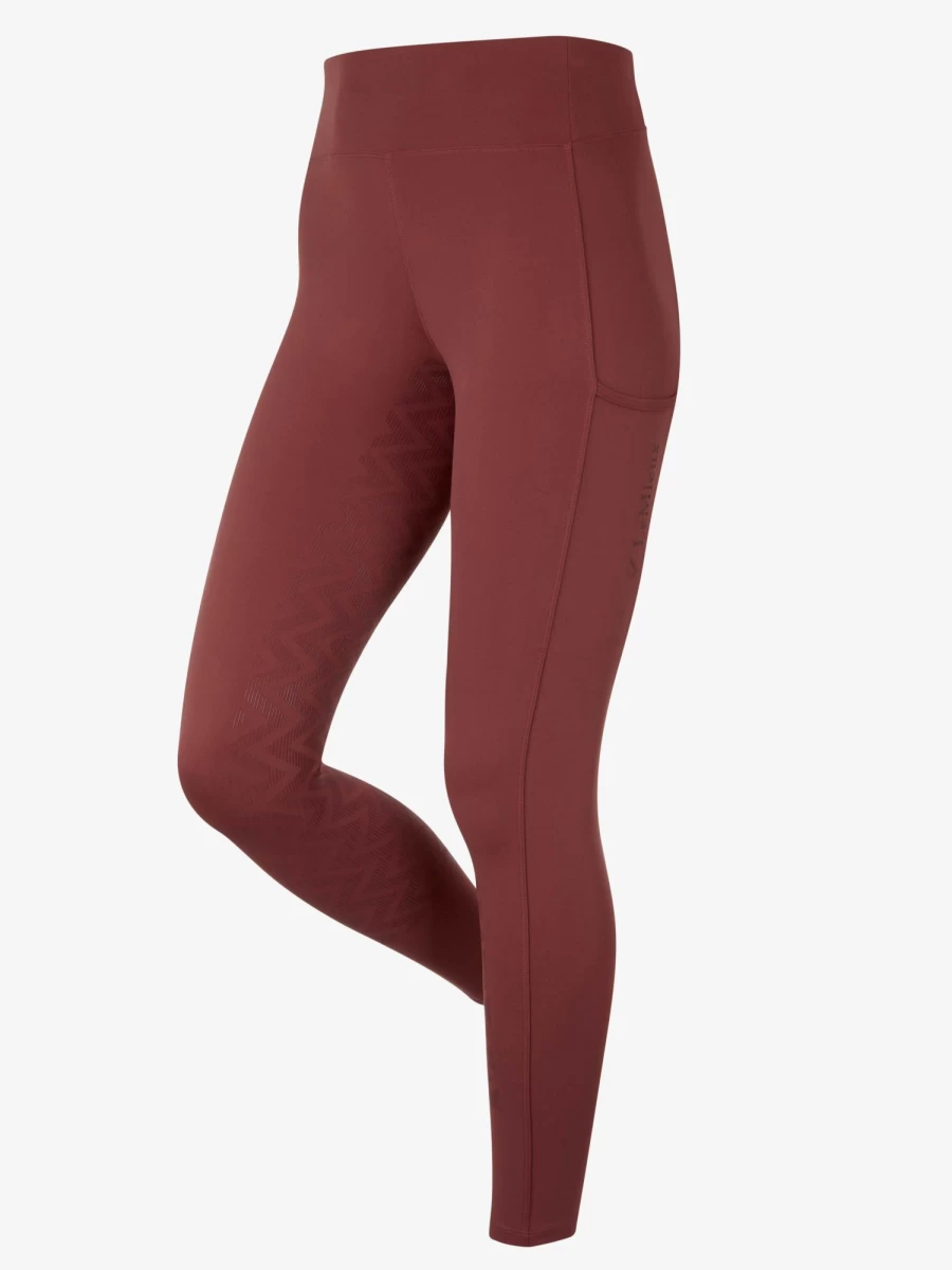 LeMieux Naomi Pull On Riding Breeches in Merlot - Comfortable Equestrian Trousers for Women