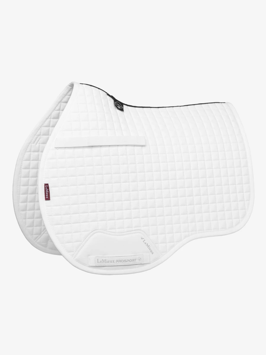LeMieux White Cotton GP Square Equestrian Saddle Pad