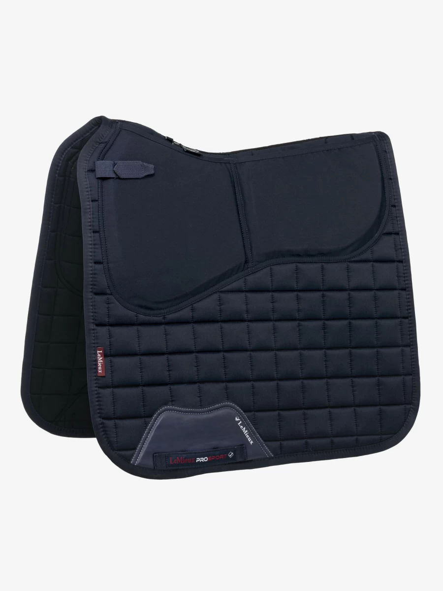 LeMieux Navy Blue Prosorb Square Dressage Saddle Pad Large – Premium Equestrian Riding Pad