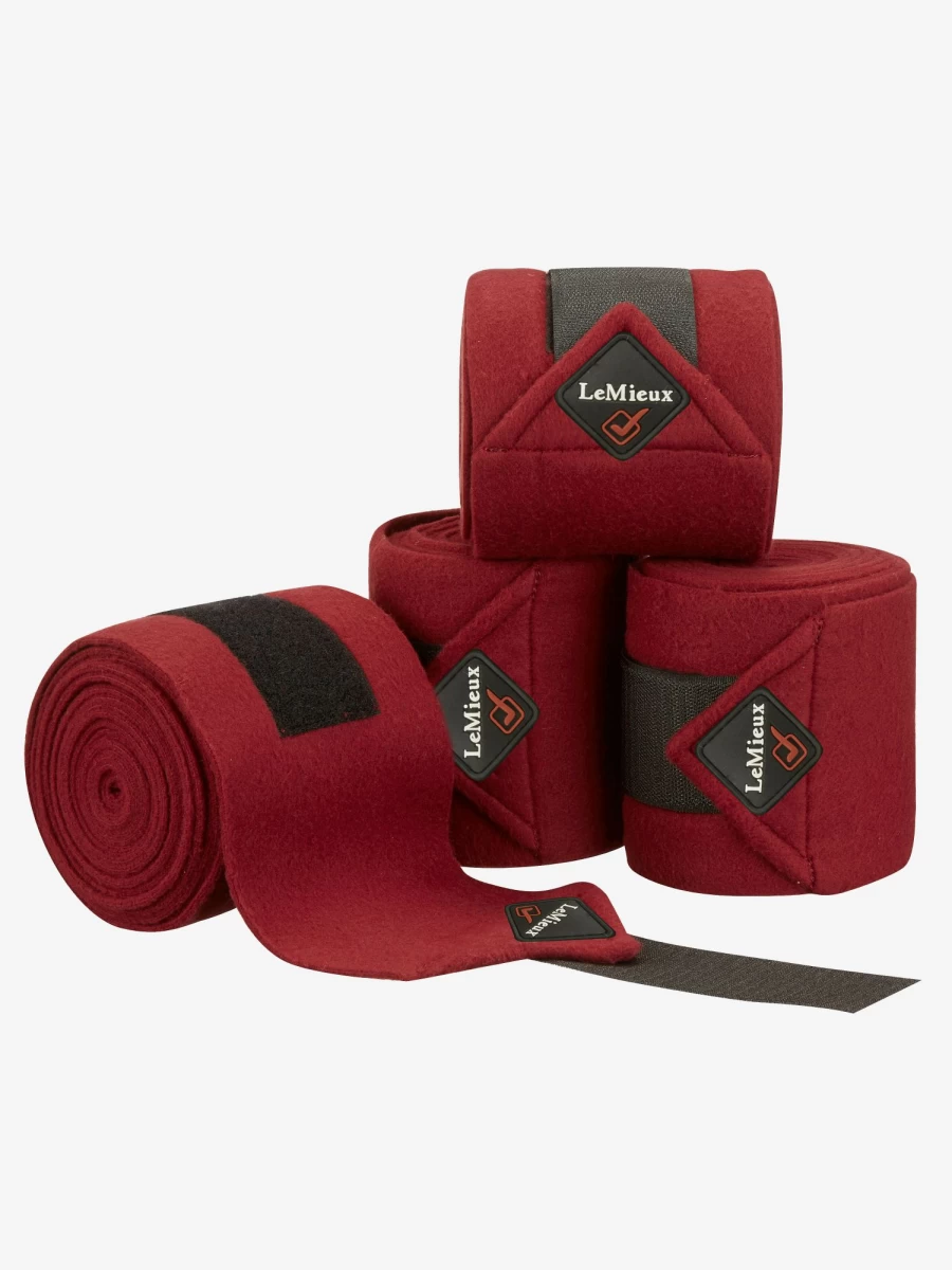 LeMieux Classic Burgundy Polo Bandages for Horses – Premium Equine Sports Protection