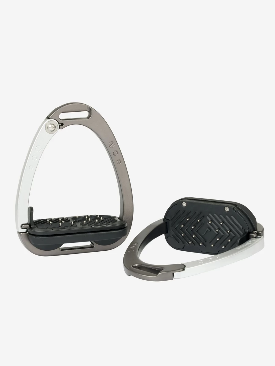 LeMieux Carbon & Silver Vector Control Stirrup - One Size Equine Stability & Performance