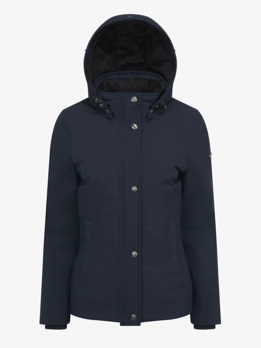 LeMieux Laura Waterproof Short Coat for Women - Navy Blue Outdoor Rain Jacket