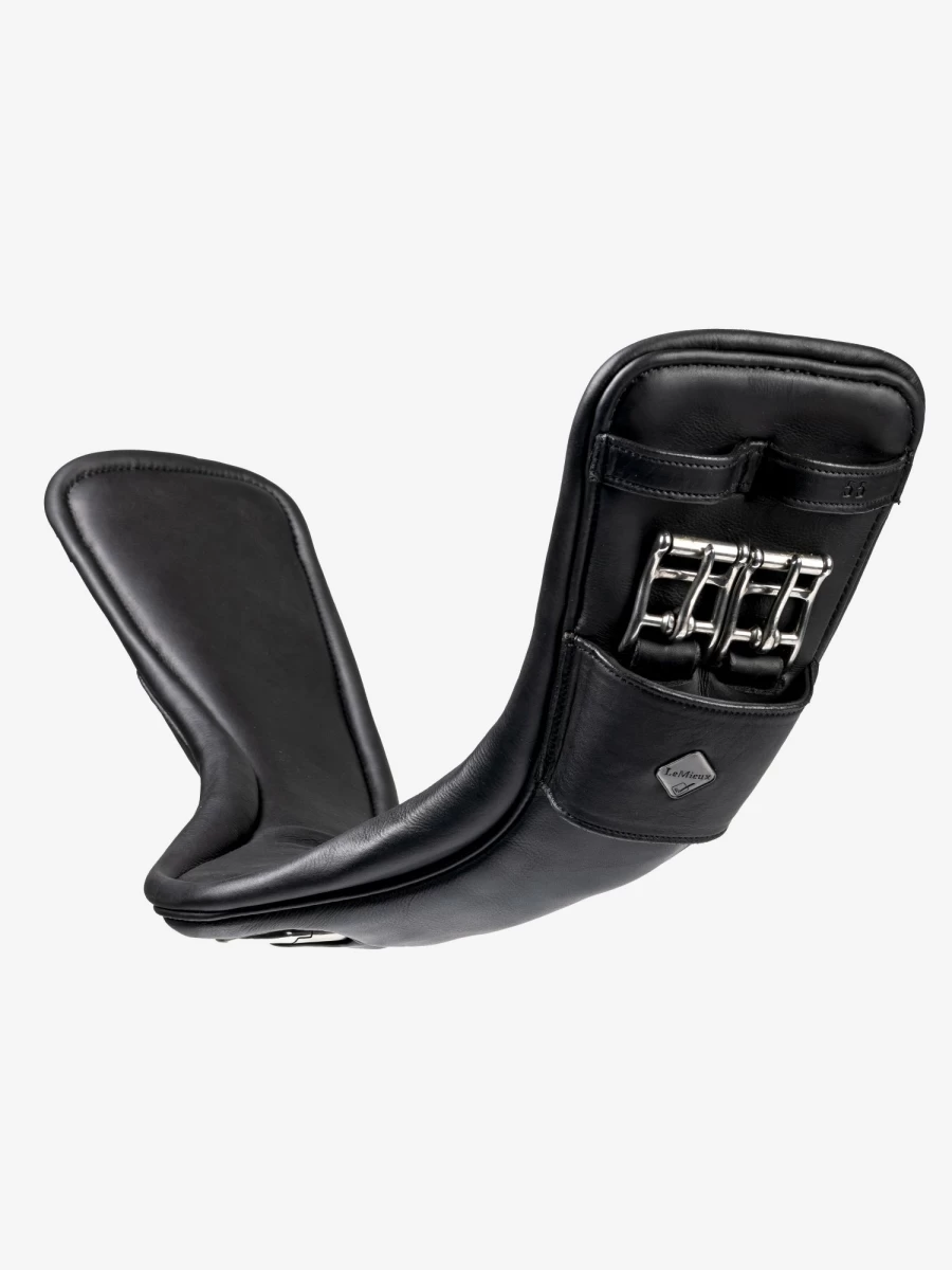 LeMieux Anatomic Mono Girth with Gel-Tek Technology - Black Equestrian Girth for Comfort & Fit