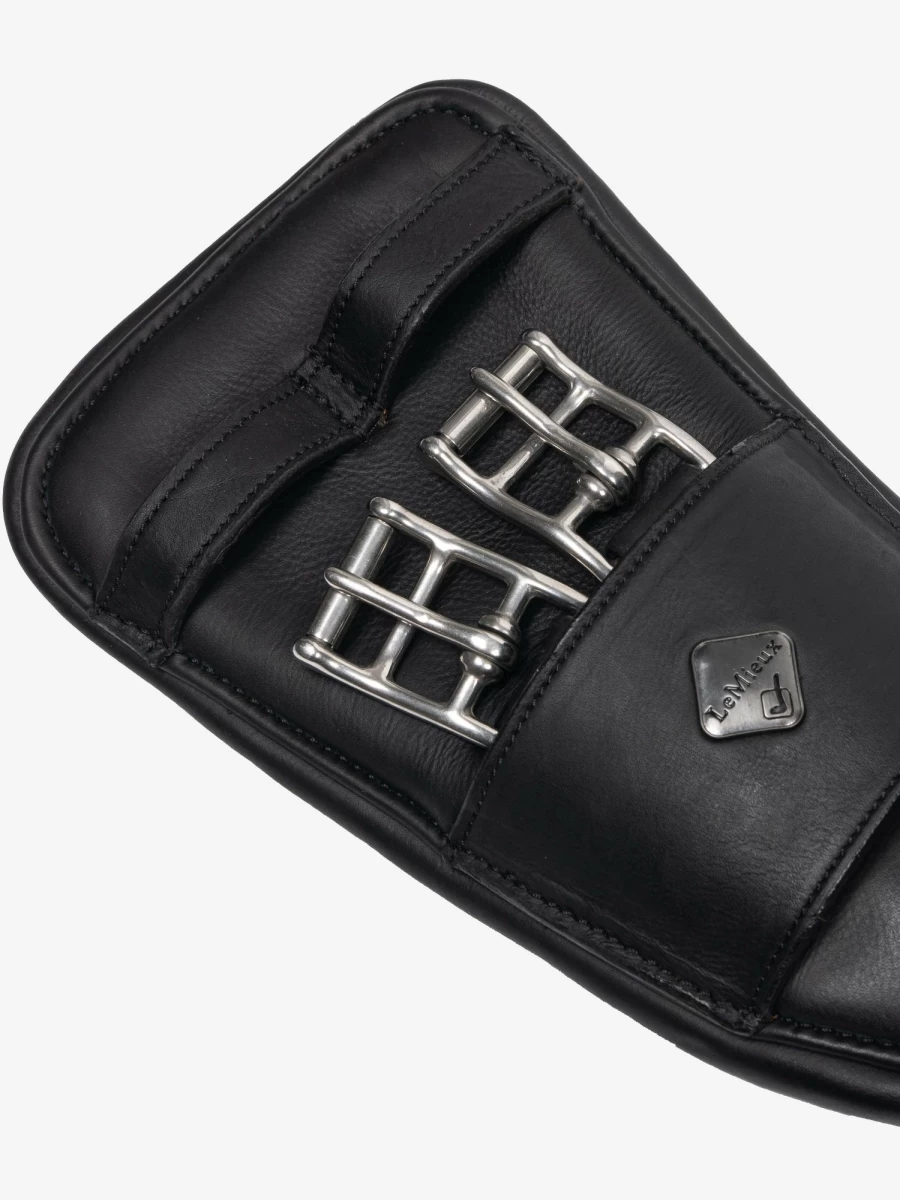 LeMieux Anatomic Mono Girth with Gel-Tek Technology - Black Equestrian Girth for Comfort & Fit