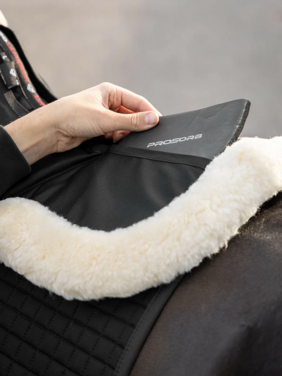 LeMieux 3 Pocket Half Pad with 9mm Shock-Absorbing Inserts for Horse Riding Comfort