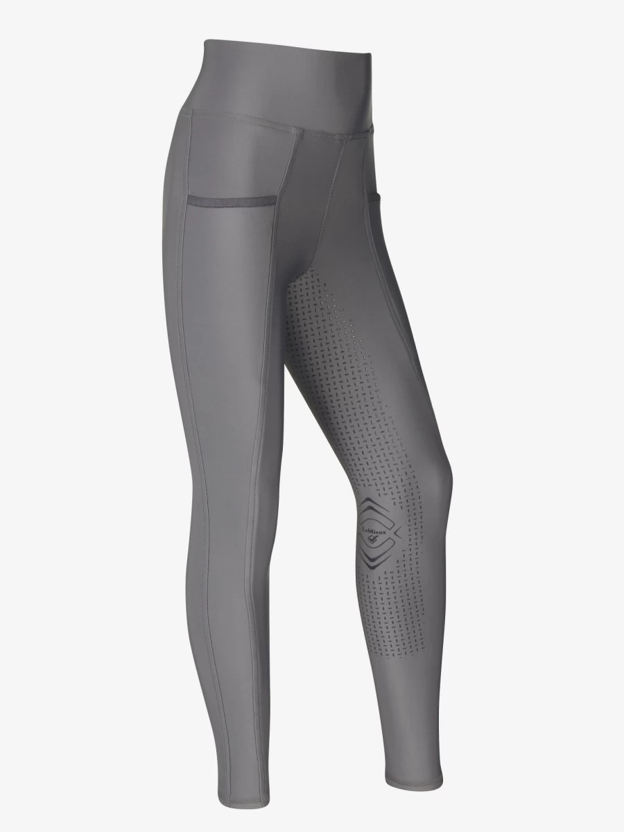 LeMieux Slate Pull On Breeches for Young Riders - Comfortable Equestrian Riding Pants