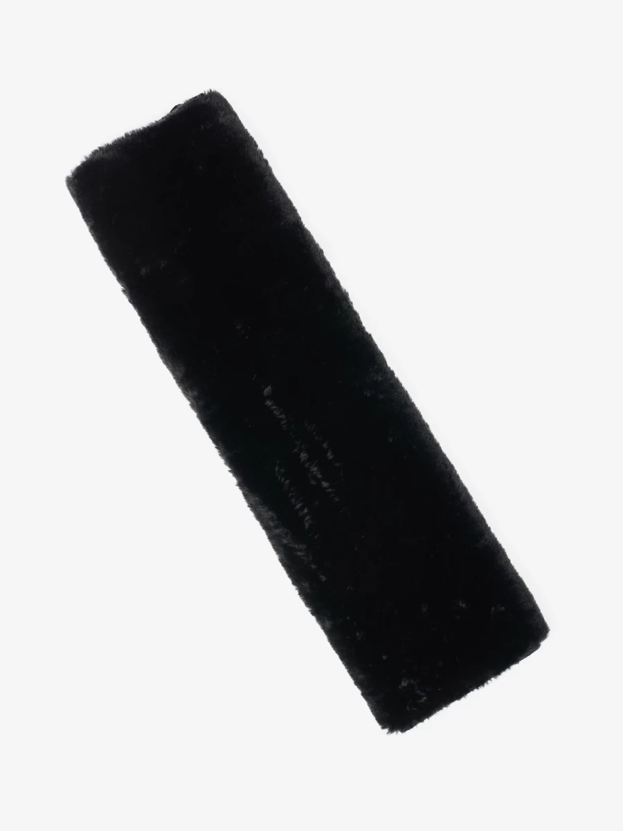 LeMieux Simuwool Dressage Girth Sleeve - Breathable Slip-On Cover for Horses, Black, One Size Fits All