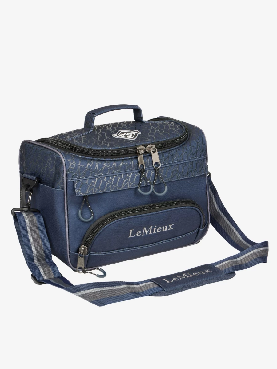 LeMieux Elite Prokit Lite Grooming Bag - Navy Blue Compact Horse Grooming Kit for Equestrians