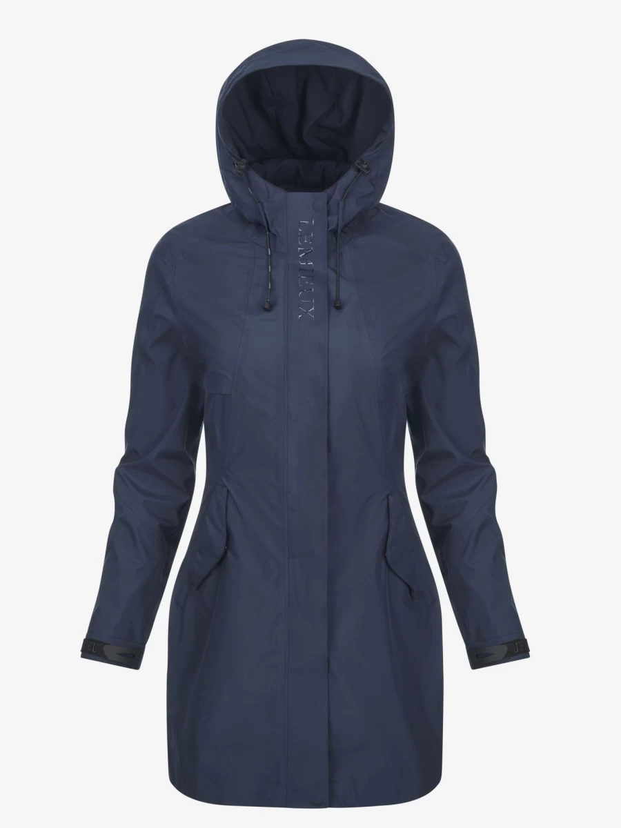 LeMieux Grace Waterproof Long Raincoat for Women in Navy Blue