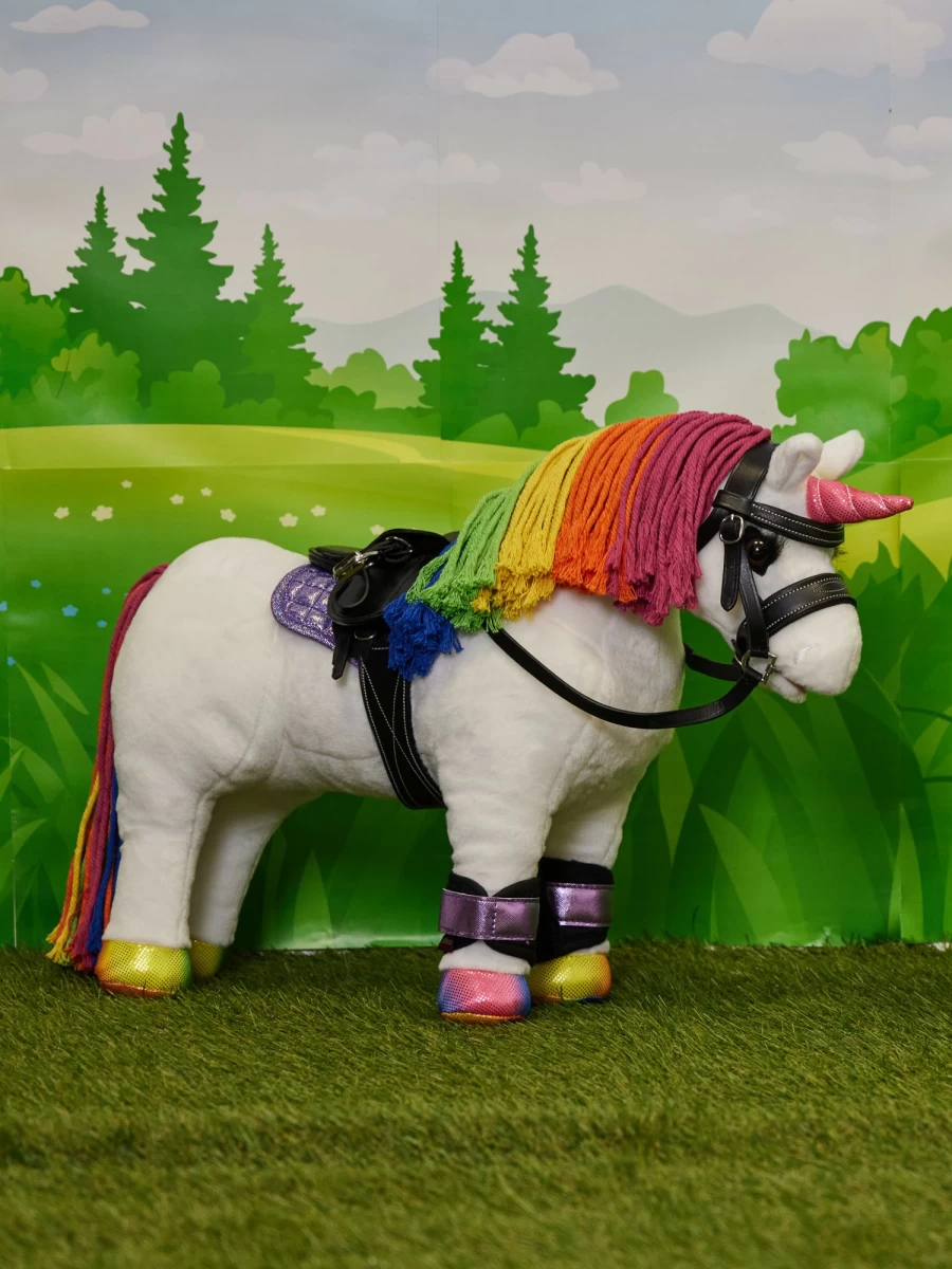 LeMieux Purple Shimmer Toy Pony Grafter Boots - One Size Equestrian Accessories