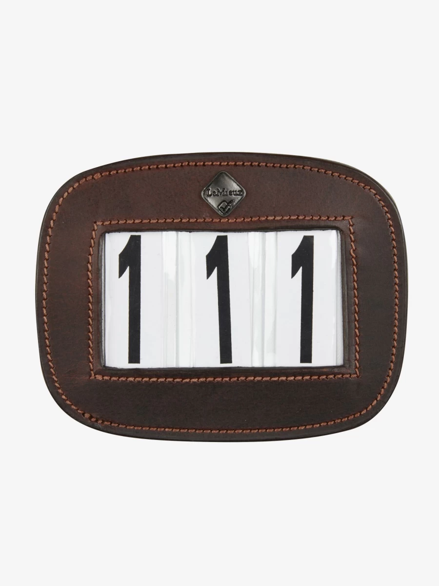 LeMieux Brown Saddle Number Holder - Durable One Size Equestrian Accessory