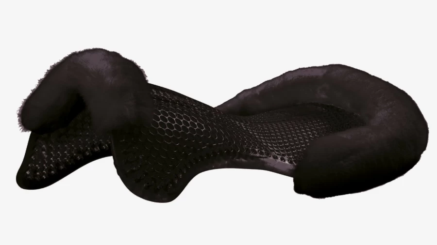 LeMieux Black Gel Lambskin Half Pad Front Riser - Premium Horse Riding Accessory One Size