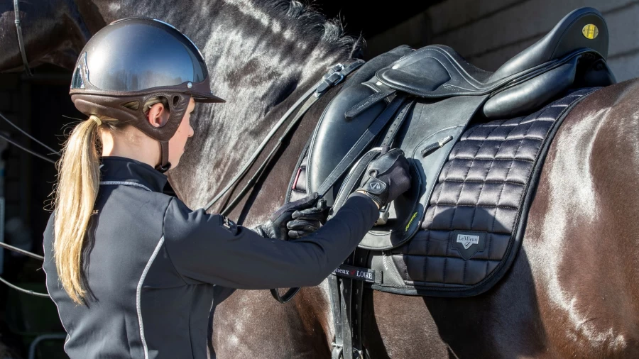 LeMieux Loire Memory Dressage Square Black Equestrian Saddle Pad