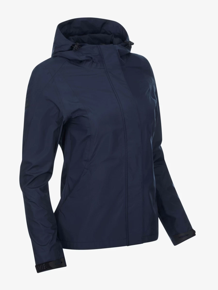 LeMieux Isla Short Waterproof Jacket for Women - Navy Blue Raincoat Lightweight Outdoor Windbreaker