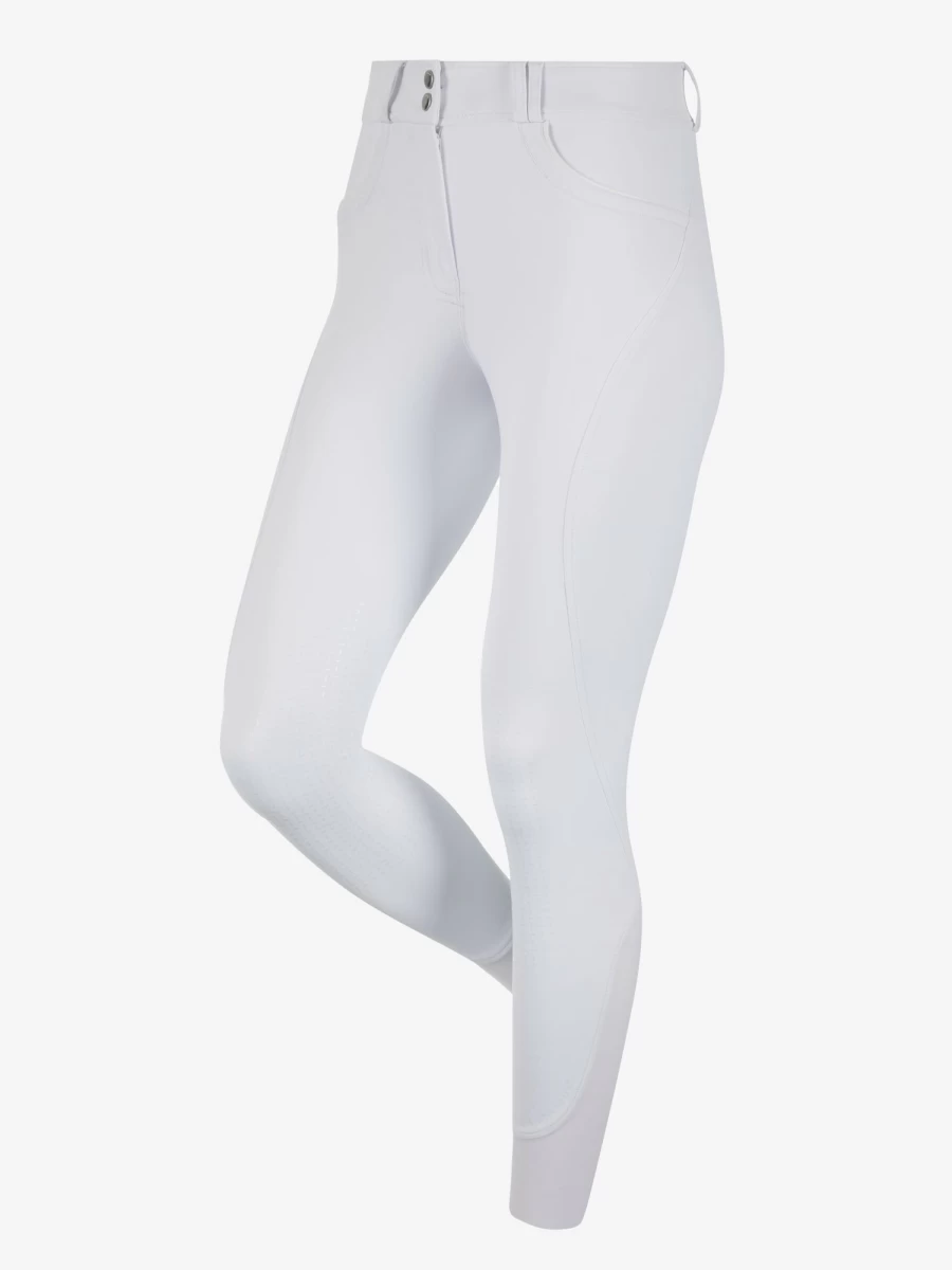 LeMieux Amara II Knee Grip Breech in White – Premium Equestrian Riding Wear