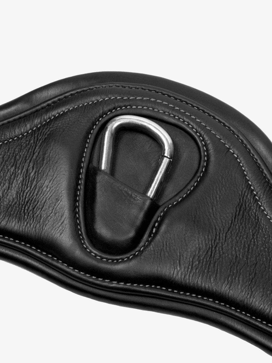 LeMieux Gel-Tek Anatomic Jumping Girth - Black Elastic Horse Girth for Comfort & Performance