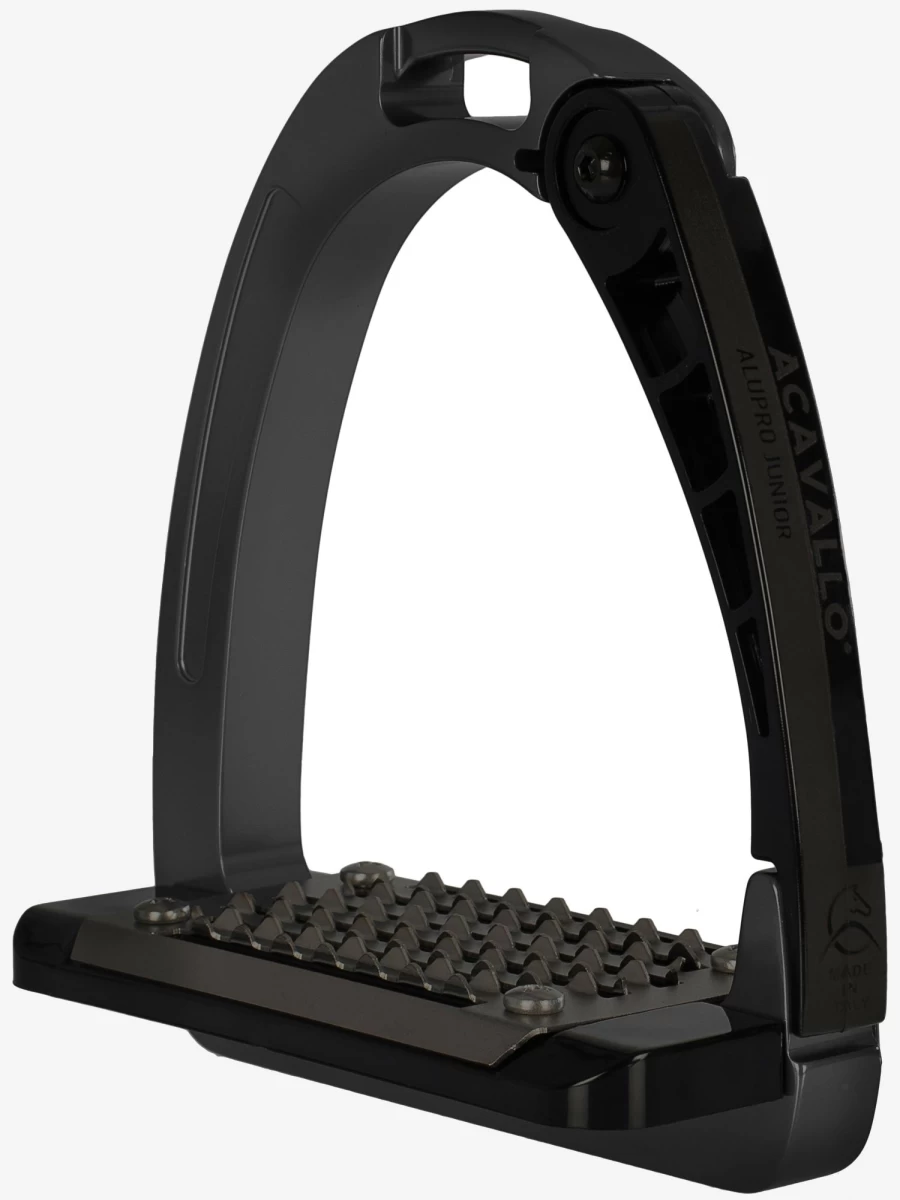 LeMieux Junior Stirrups - Charcoal, One Size Adjustable for Young Riders