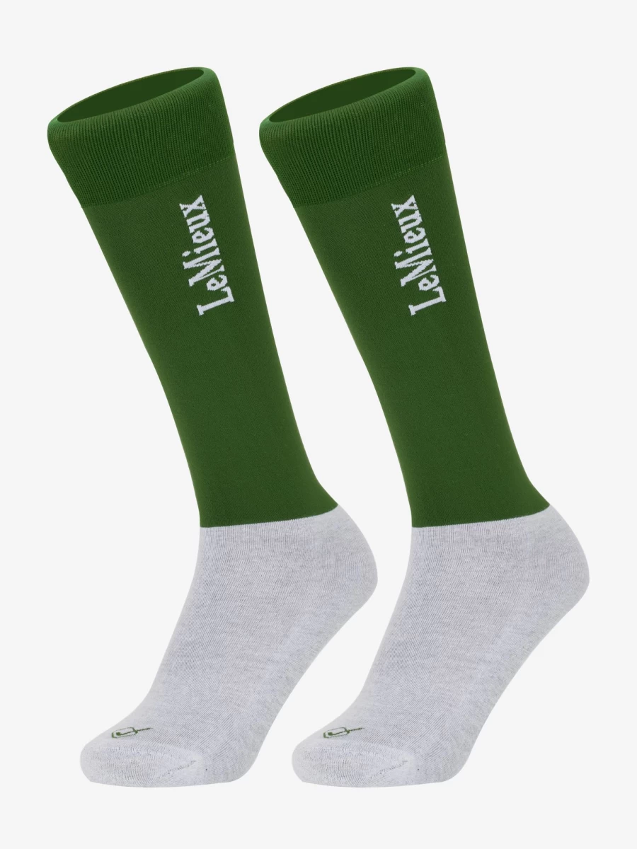 LeMieux Hunter Green Competition Socks - Twin Pack for Athletic Performance