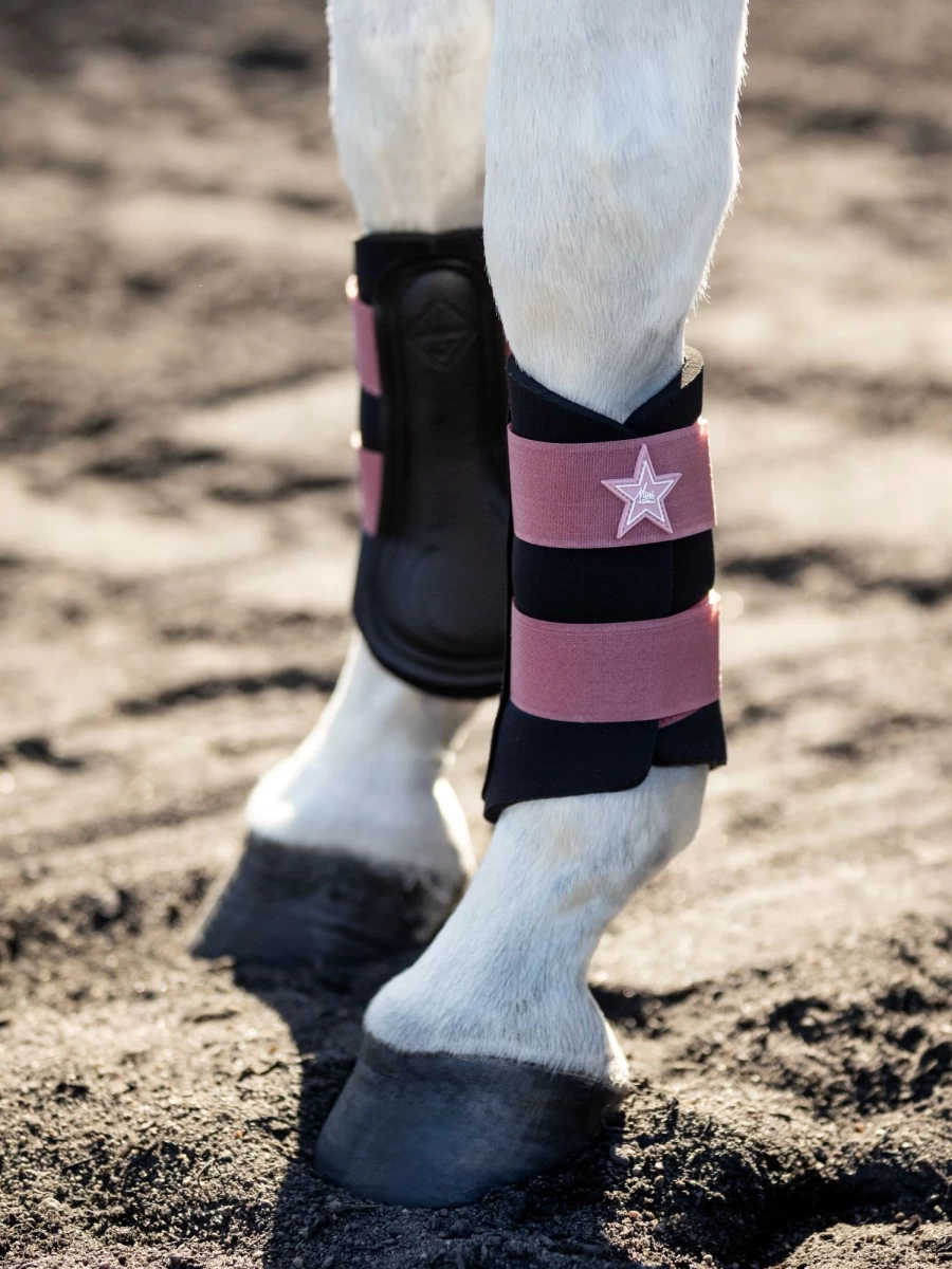 LeMieux Mini Brushing Boot for Horses - Lightweight Orchid Equestrian Leg Protection