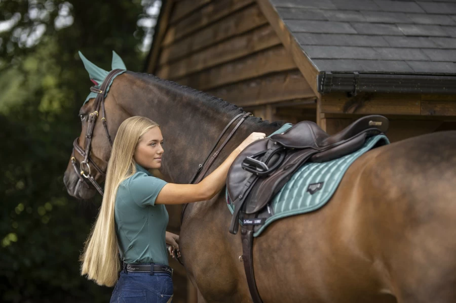 LeMieux Loire Classic Close Contact Square Sage Equestrian Saddle for Optimal Horse Riding Performance