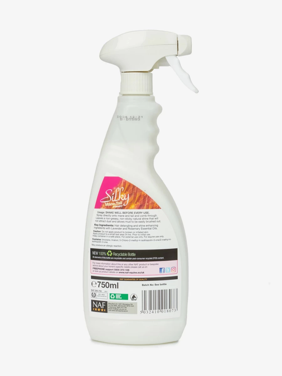 LeMieux Silky Mane & Tail Detangling Spray for Horses - One Size, Gloss & Shine Enhancer