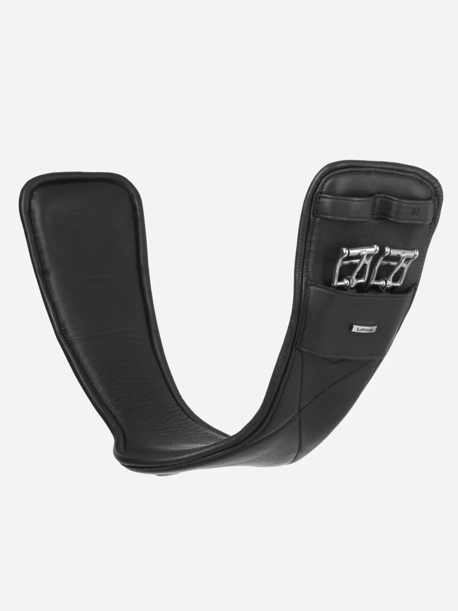 LeMieux Arika Contoured Dressage Girth - Premium Brown Leather Equestrian Girth for Horse Riding
