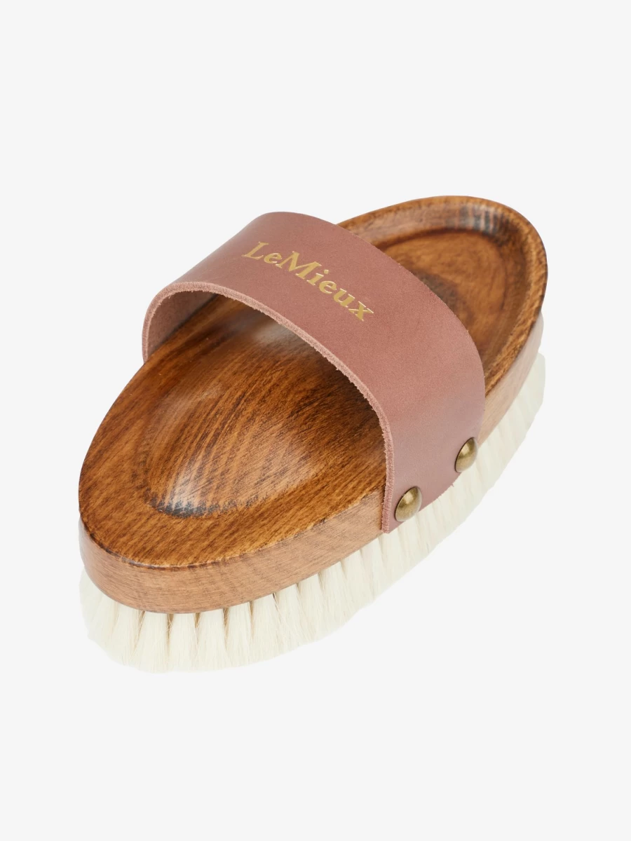 LeMieux Artisan Soft Goats Hair Makeup Brush - Premium Brown Cruelty-Free Face Brush for Flawless Blending